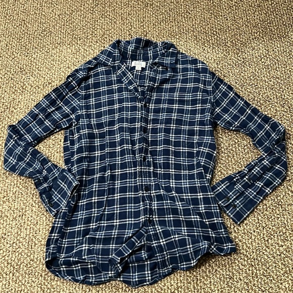Size s Croft and barrow blue flannel - Picture 1 of 3